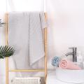 3-piece Waffle-pattern Towels Set Square Towel & Towel Grey