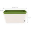 Self Watering Planter Pot Rectangle 10.5 Inch Set Of 6, Green