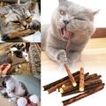5pcs Natural Mutian Cat Chew Stick Toy Catnip Molar Food Cat Mint