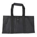 Waxed Canvas Log Carrier Tote Bag, with Handles Security Strap,black