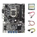 B75 Motherboard+g1620 Cpu+15pin to 6pin Cable+sata Cable+switch Cable