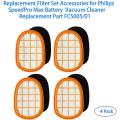 4 Pack Fc5005/01 Replacement Filter Set Accessories for Philips