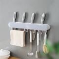 Ecoco Multifunctional Knife Holder Wall Mount Kitchenware Stand,gray