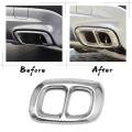 2pcs Muffler Exhaust Pipe Tail Cover for Mercedes Benz Gla Glb Black