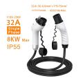 Ev Car Charger Plug 32a Type1 to Type2 Saej1772 to Iec62196-2