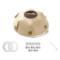 Outdoor Camping Spotlight Leather Cover, Aterproof Lampshade Khaki