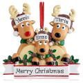 Personalized Deer Christmas Tree Ornament - Cute Deer (family Of 3)