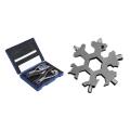 19-in-1 Snowflake Multi Tool,stainless Steel Keychain Screwdriver