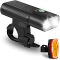Usb Rechargeable Bike Light Set, 1200 Lumens Bicycle Front Rear Light