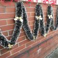 2m Bar Tops Ribbon Garland Christmas Tree Kitchen Ornaments-golden