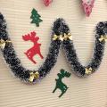 2m Bar Tops Ribbon Garland Christmas Tree Kitchen Ornaments-golden