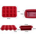Round Rectangle Silicone Mould Baking Pan Shaped Pastry Muffin -a
