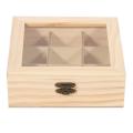 6x Wooden Tea Bag Jewelry Organizer Chest Storage Box 9 Compartments