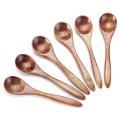 Small Wooden Spoons, 6pcs Wooden Teaspoon for Cooking Small Spoon