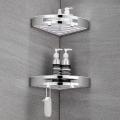 2pcs Corner Bathroom Shelves, 304 Stainless Steel -silver