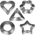 25pcs Stainless Steel Cookie Cutters Shape Biscuit Baking Metal Molds