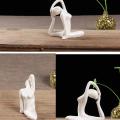 Abstract Art Ceramic Yoga Poses Yoga Lady Figure Statue Ornament 1