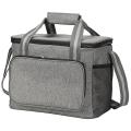 Insulated Picnic Bag Sided Beach Cooler Bag for Outdoor Travel Gray