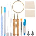 Embroidery Kits Includes Adjustable Wooden Handle Embroidery Pen
