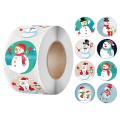 500pcs Roll Stickers Christmas Day Decoration Self-adhesive Labels