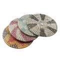 Straw Round Home Dining Table Heat Insulation Pad Coaster (b)