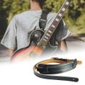Strap Belt Shoulder Pad Adjustable Vintage Guitar Straps-brown Color