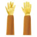 Gardening Gloves Leather Gloves with Long Forearm Gauntlet-s