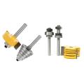 1/4 Inch Shank Router Bit with 6 Bearings Set for Multiple Depths