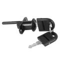 Zinc Alloy Drawer Cupboard Locker Cam Lock with Keys, Black