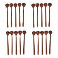 Long Spoons Wooden, 20 Pieces 10.9 Inches Long Handle Round Spoons
