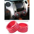 2pcs for Toyota Tundra 2014-2021 Air Conditioner Knob Cover, Red