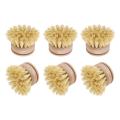 6 Pcs Replacement Brush Heads Wooden Cleaning Dish Brush Kitchen