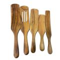5 Pcs Wooden Spurtles Set,natural Teak Kitchen Utensils Set