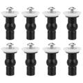 4 Pack Toilet Seat Hinges Bolt Expanding Rubber Top Nuts Screw
