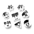Stainless Steel Cake Rings, 8 Pcs Rings Set, with Pusher Cake Mold