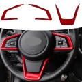 4pcs Car Steering Wheel Cover Trim for Subaru Forester Xv Outback,red