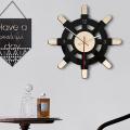 Personality Rudder Wall Clock, Art Vintage Wall Charts (28.3x28.3cm)