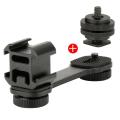 Camera Triple Cold Shoe Adapter,for Led Monitors/flash Video Camera