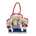 Creative Gifts Cooking Family 4 People Christmas Tree Decoration