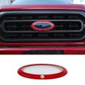 Front Grille Center Cap for Ford F150 21-22,with Camera Red