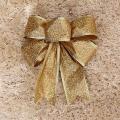 10pcs Christmas Tree Decoration Bows Ribbon Gold 25 X 21cm