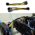 8 Pin Pcie to Dual Pcie 8 (6+2) Pin Power Cable Data Cable Splitter