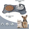 3-in-1 Slow Feeder Food Dog Bowl Pet Feed Mat Stainless Steel Bowl