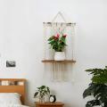 Macrame Wall Hanging Shelves, for Plant Pot, Bohemian Wall Decor