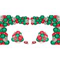 Red Green Confetti Balloons 12inch Latex Helium Balloons Garland Kit