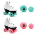 Roller Skate Wheels with Bearings and Toe Stoppers Roller Pink