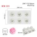 Silicone Mold 6 Cavity Rose Shaped Mousse Dessert Mould Baking Tools