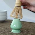 Matcha Whisk, Scoop and Tea Spoon, Ceramic Whisk Holder Green