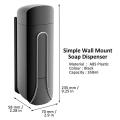 2pcs Wall Mounted Liquid Soap Dispenser 350ml for Kitchen Hotel