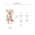 Rhinestone Decor Bracelet Design Strap Quartz Ladies Watch  (Model L109)